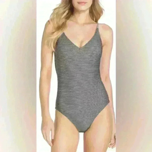 Chelsea 28 Stripe V-Neck Swimsuit - Picture 1 of 6
